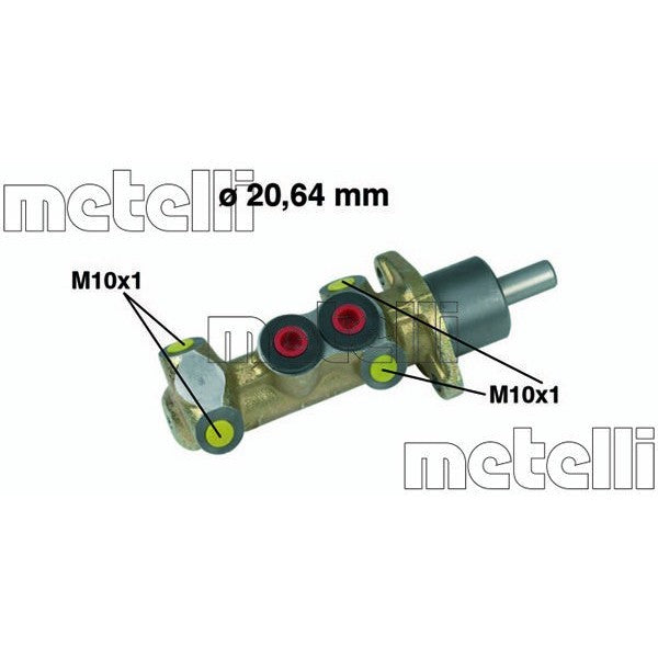 Bomba principal de freno METELLI para FIAT Punto I 1.2 16V 1997–1999 - OEM 71738444
