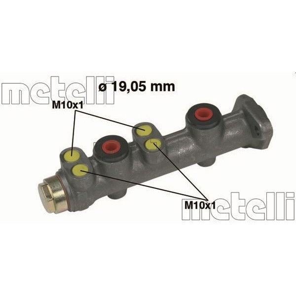 Bomba principal de freno METELLI para FIAT Cinquecento 0.7 1991–1996 - OEM 71740005