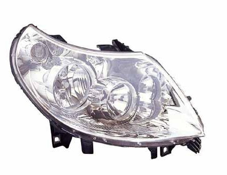 Faro con regulación eléctrica y motor (H7/H1/PY21W/W5W) conector amarillo — FIAT DUCATO / PEUGEOT BOXER / CITROËN JUMPER (2006–2010) — derecho