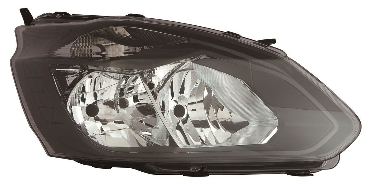 Faro con regulación eléctrica y motor interior negro (H7/H15/PY21W/W5W) — FORD TRANSIT CUSTOM (desde 2013) — derecho