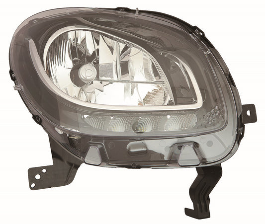 💡 Faro delantero — MCC SMART FORFOUR (desde 2014) — Faro con regulación eléctrica interior, acabado negro versión BASE (H4/LED)
