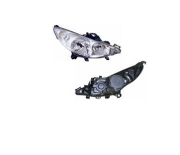 💡 Faro delantero — PEUGEOT 207 (desde 2006) — Faro con regulación eléctrica sin faro antiniebla (H7/H1)