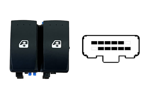 Botonera de puerta delantera — RENAULT MASTER III (desde 02/2010) — izquierdo - izquierdo