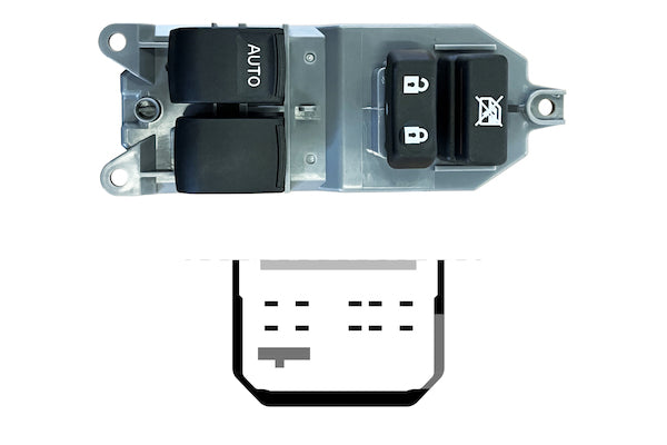 Mando de elevalunas para TOYOTA YARIS (desde 01/2005) - Izquierdo