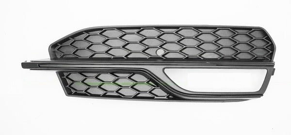 Rejilla del parachoques delantero 3/5 puertas (con moldura, acabado negro versión S-LINE) — AUDI A3 (desde 10/2012) - derecho