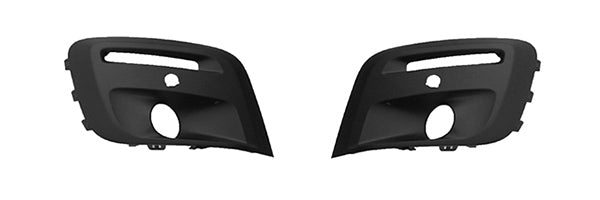 Kit de rejillas, acabado negro (derecho/izquierdo) del parachoques delantero con orificios para faro + luz diurna + sensores — CITROËN BERLINGO (desde 2015)