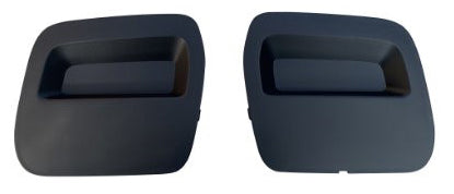 Kit (2 piezas) tapas remolque del parachoques delantero, acabado negro — DACIA DUSTER (desde 01/2018)