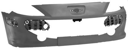 Parachoques delantero para pintar (con orificios para faros) — PEUGEOT 307 (desde 2005)