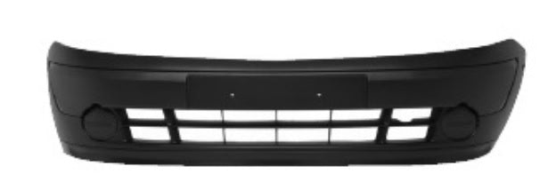 Parachoques delantero, acabado negro (con moldura con spoiler sin refuerzo) — RENAULT KANGOO (desde 2002)
