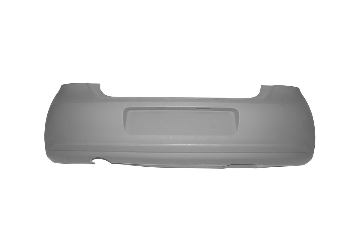 Parachoques trasero para pintar con abertura grande de escape de 17 cm — VOLKSWAGEN POLO (desde 2009)