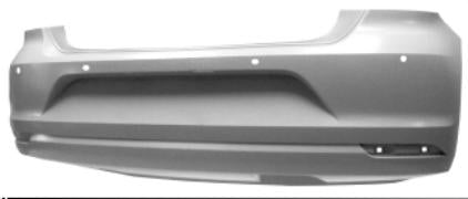 Parachoques trasero para pintar (con orificio para sensores) — VOLKSWAGEN POLO (desde 2014)