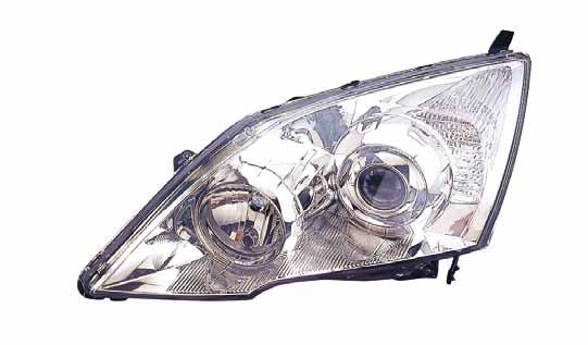 Faro con regulación manual/eléctrica e interior cromado — HONDA CR-V (desde 2007) - derecho