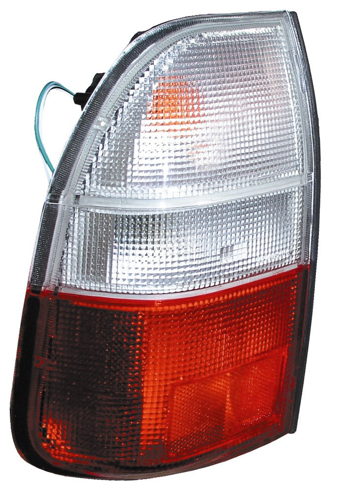 Piloto trasero (caja metálica) (acabado blanco/rojo) — MITSU L200 (desde 2002) - derecho