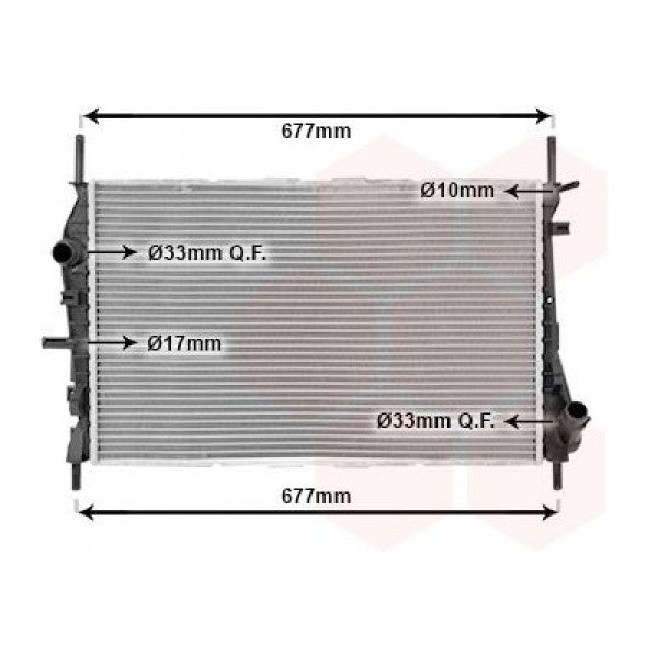 Radiador de refrigeración del motor para FORD MONDEO III Sedán (B4Y) 2.0 16V DI / TDDi / TDCi - Default Title
