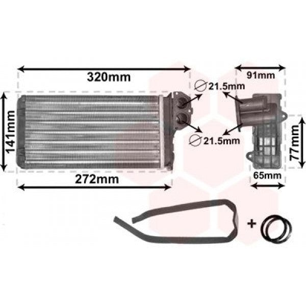 Radiador de calefacción para PEUGEOT 206 Hatchback (2A/C) 1.1 - Default Title