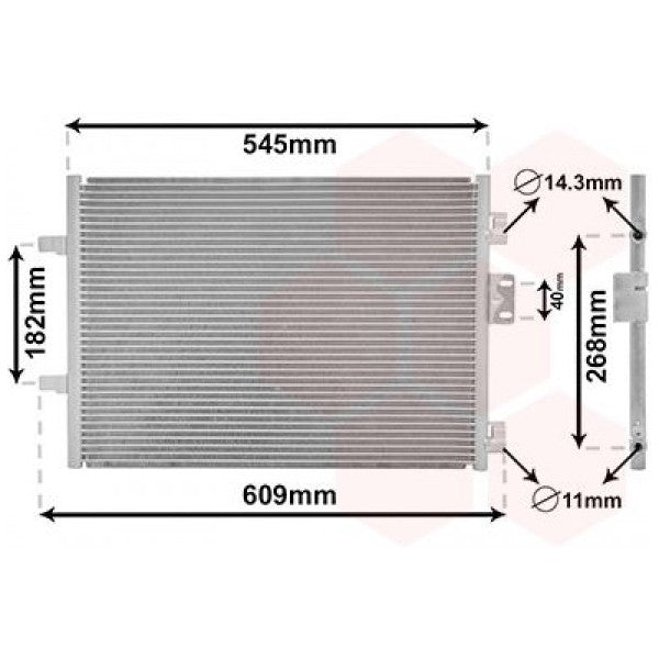 Condensador de aire acondicionado para RENAULT CLIO II (BB_, CB_) 1.5 dCi - Default Title