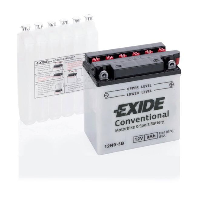 Batería Exide 12N9-3B Moto Conventional 12 V 9 Ah
