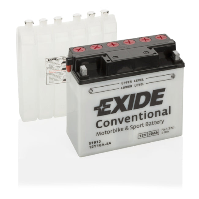 Batería Exide 12Y16A-3A Moto Conventional 12 V 20 Ah