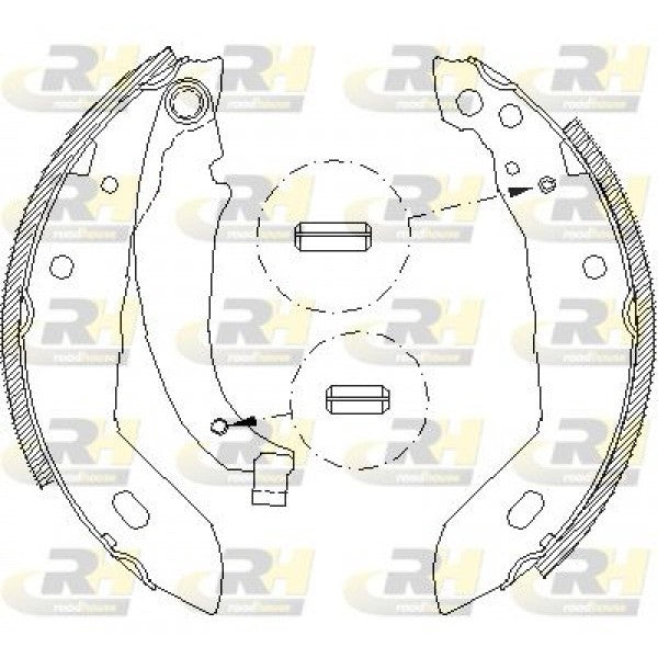 Juego de zapatas de freno ROADHOUSE para PEUGEOT 205 I 1.3 1984–1987 - OEM 424125