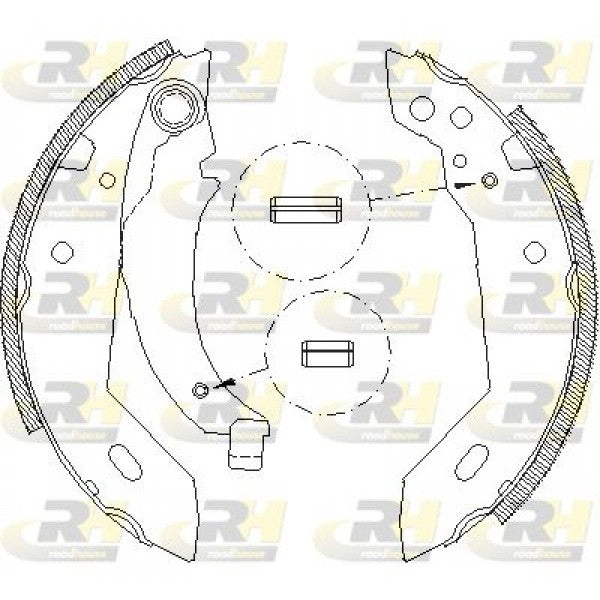 Juego de zapatas de freno ROADHOUSE para CITROEN Xsara 1.4 i 1997–2005 - OEM 95659676