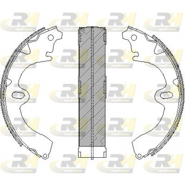 Juego de zapatas de freno ROADHOUSE para TOYOTA Camry I Liftback 1.6 1976–1980 - OEM 0449512020