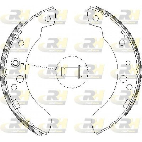 Juego de zapatas de freno ROADHOUSE para FORD HCV Transit III Bus 1.6 1978–1986 - OEM 30215026344