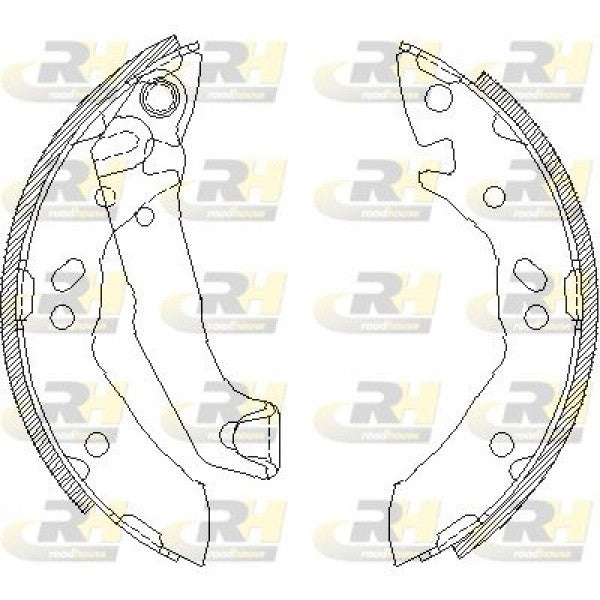 Juego de zapatas de freno ROADHOUSE para HYUNDAI Atos / Amica/ Atoz 0.8 1999–2003 - OEM 5830502A00