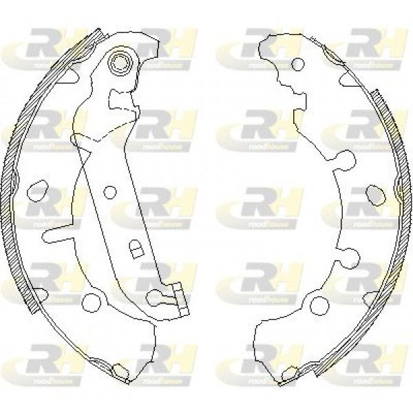 Juego de zapatas de freno ROADHOUSE para FORD Fiesta IV 1.25 i 16V 1995–2002 - OEM 1106633