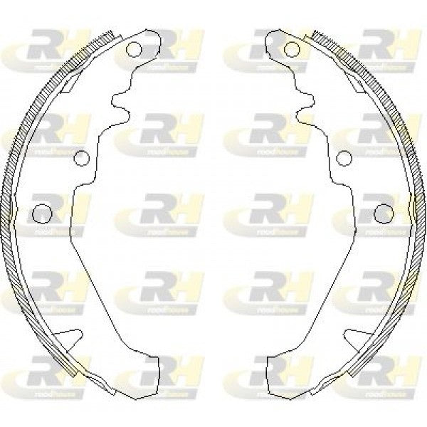 Juego de zapatas de freno ROADHOUSE para FIAT Mobi 1.0 2016 - OEM 0007087516