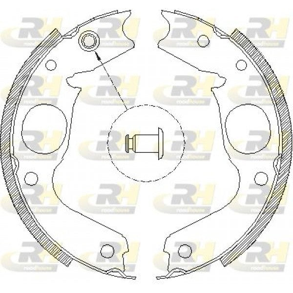 Juego de zapatas de freno ROADHOUSE para MITSUBISHI Galloper 2.5 TD 1998–2003 - OEM MB618914