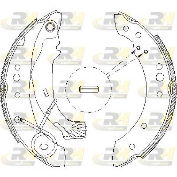 Juego de zapatas de freno ROADHOUSE para PEUGEOT 1007 1.4 2005 - OEM 4241L0