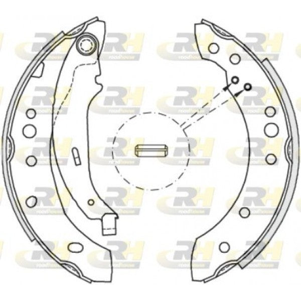 Juego de zapatas de freno ROADHOUSE para RENAULT Clio II / Lutecia 1.5 dCi 2007–2009 - OEM 7701209586