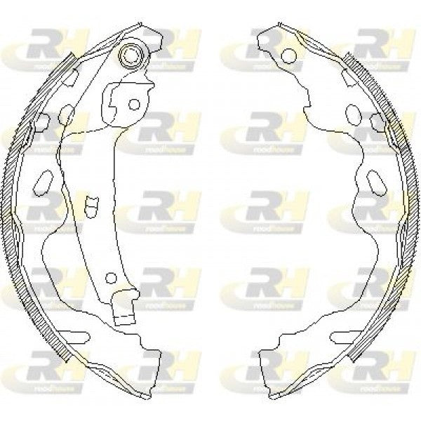 Juego de zapatas de freno ROADHOUSE para CITROEN C1 I 1.0 2005–2014 - OEM 1612440180