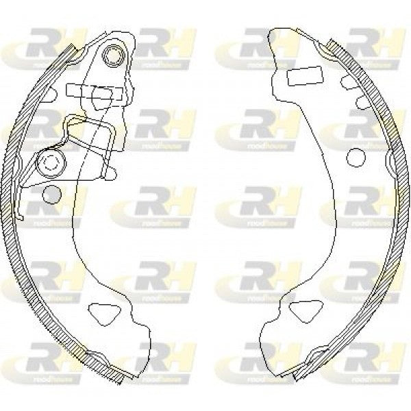 Juego de zapatas de freno ROADHOUSE para FIAT Mille 1.0 2010–2013 - OEM 71738377