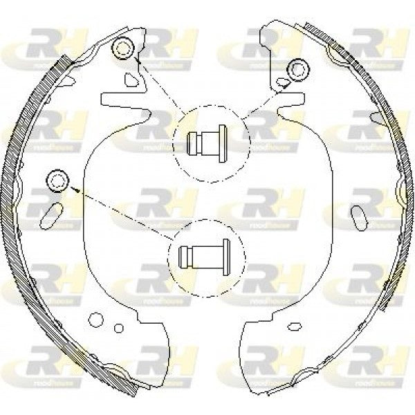 Juego de zapatas de freno ROADHOUSE para FORD HCV Transit V Bus 2.0 1991–1994 - OEM 1570209