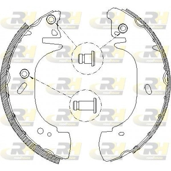 Juego de zapatas de freno ROADHOUSE para FORD LCV Transit I Van 2.4 1998–2008 - OEM 1014317