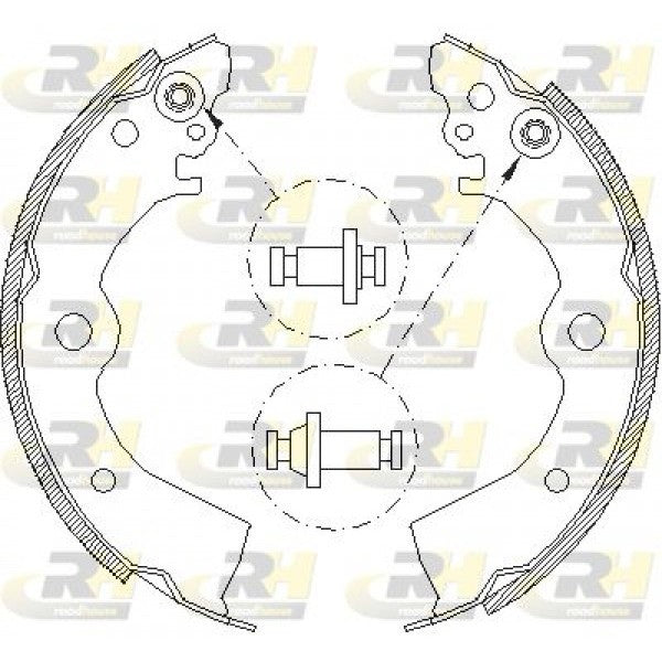 Juego de zapatas de freno ROADHOUSE para NISSAN 100NX 1.6 1990–1994 - OEM 4406050Y25