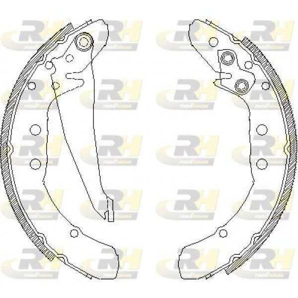 Juego de zapatas de freno ROADHOUSE para AUDI 80 B3 Sedán 1.6 1987–1991 - OEM 357609525C