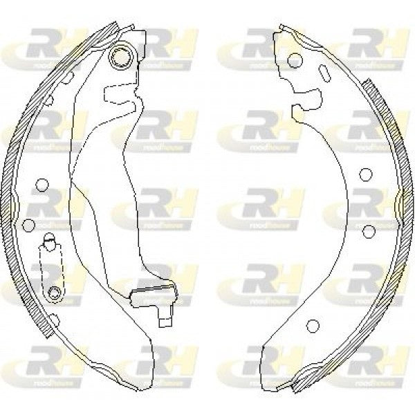 Juego de zapatas de freno ROADHOUSE para HONDA CIVIC V Hatchback 1.6 16V Vtec 1991–1995 - OEM 04431ST3E00