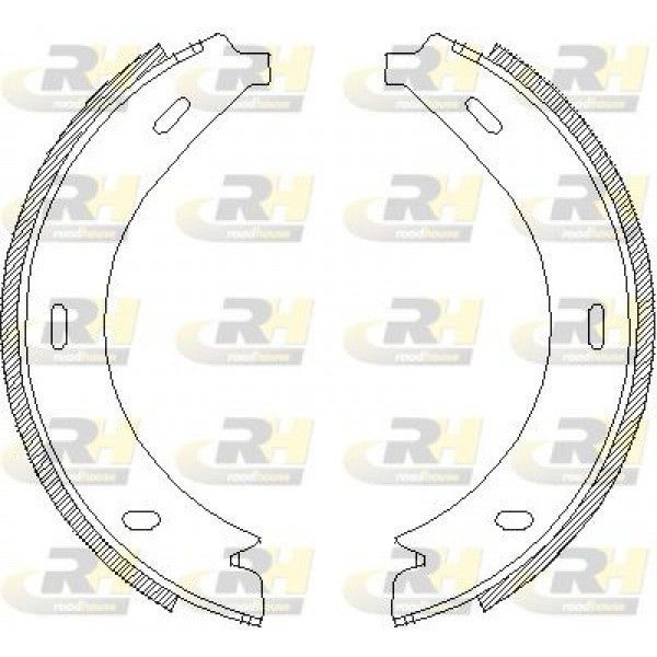 Juego de zapatas de freno de estacionamiento ROADHOUSE para Mercedes-Benz V-CLASS V 200 1997–2003 - OEM 0034207020