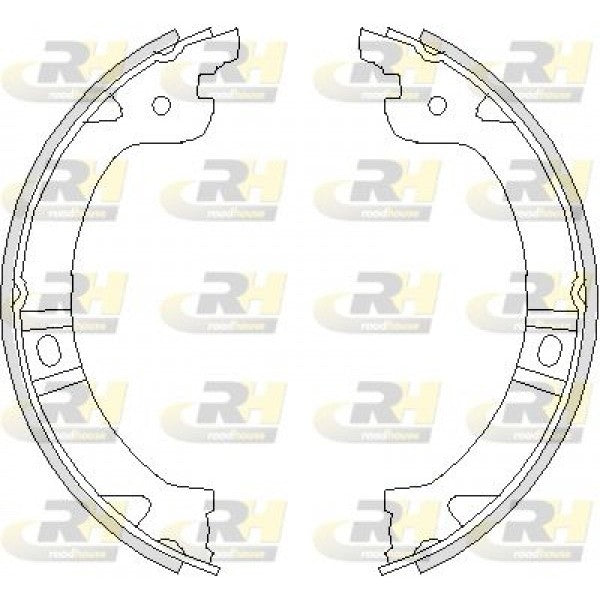 Juego de zapatas de freno de estacionamiento ROADHOUSE para CHRYSLER GRAND VOYAGER V 3.3 2008 - OEM 04882576