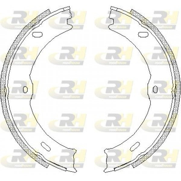 Juego de zapatas de freno de estacionamiento ROADHOUSE para Mercedes-Benz SPRINTER 3,5-t Furgón 316 2008–2018 - OEM 9064200320