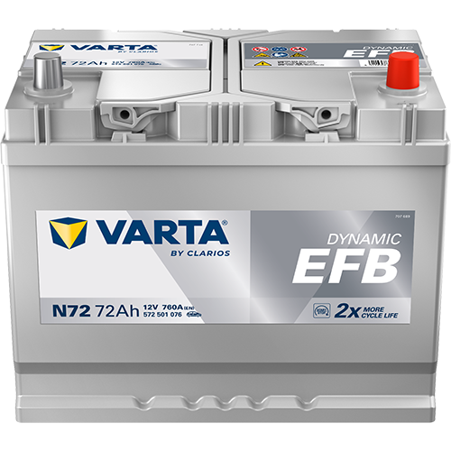 Batería Varta N72 Dynamic EFB 12 V 72 Ah