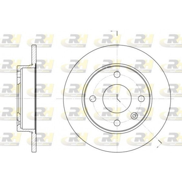 Juego de 2 discos de freno ROADHOUSE para FORD Escort V 1.1i 1990–1992 - OEM 1107767