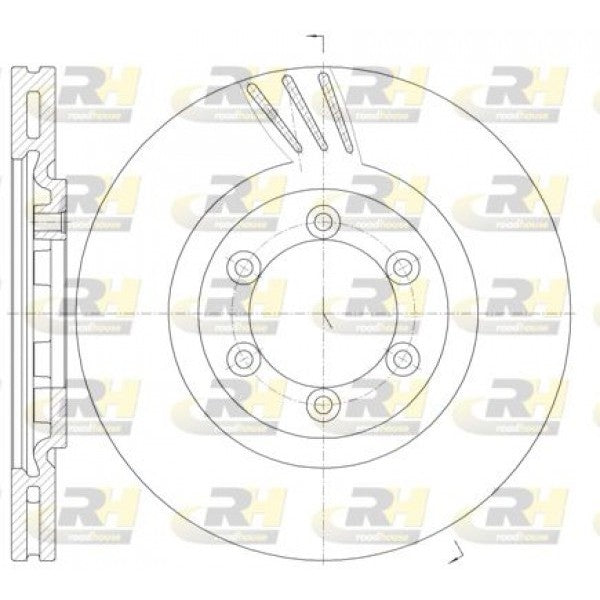 Juego de 2 discos de freno ROADHOUSE para SSANGYONG Rexton I 2.3 RX230 4x4 2002–2006 - OEM 4144108030
