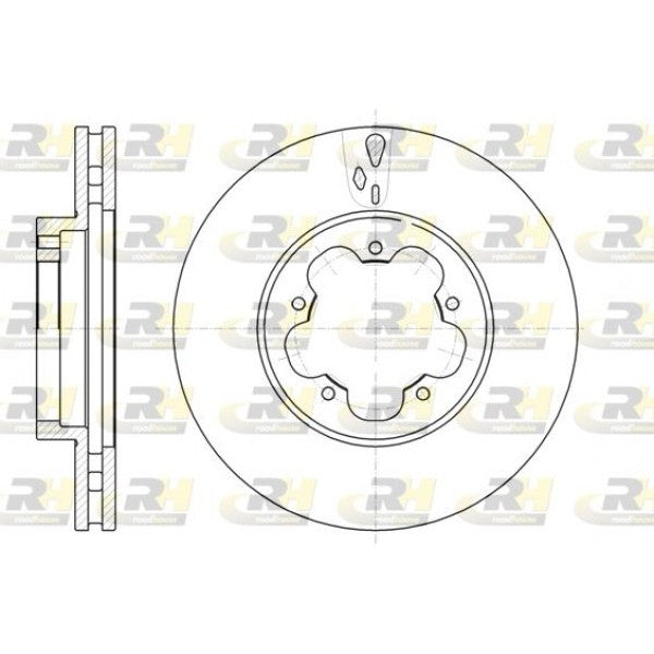 Juego de 2 discos de freno ROADHOUSE para FORD HCV Transit VIII Bus 2.2 TDCi 2007–2014 - OEM 2256311