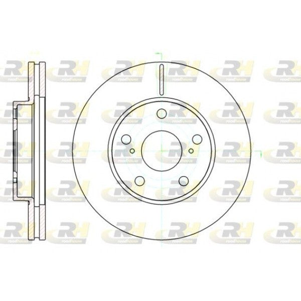 Juego de 2 discos de freno ROADHOUSE para TOYOTA Auris I / Corolla/ Blade 1.33 Dual-VVTi 2010–2012 - OEM 4351202180