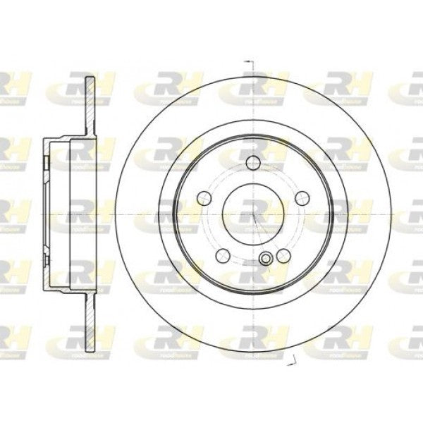Juego de 2 discos de freno ROADHOUSE para Mercedes-Benz Clase C III C 180 CDI 2010–2014 - OEM 2044230612