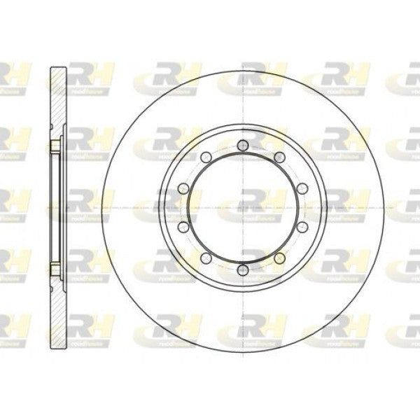 Juego de 2 discos de freno ROADHOUSE para FORD HCV Transit VIII Bus 2.2 TDCi 2007–2014 - OEM 2262937