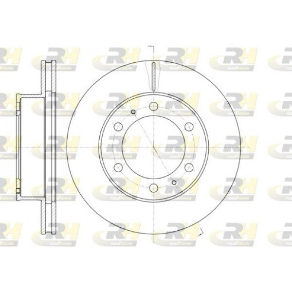 Juego de 2 discos de freno ROADHOUSE para TOYOTA Fortuner I 2.5 D-4D 2009–2015 - OEM 435120K060